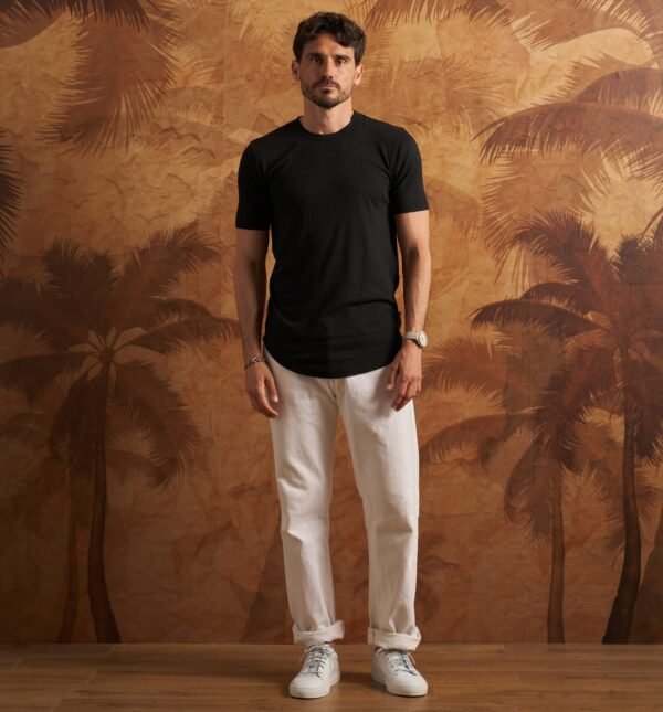 Hemp Cotton Camisa Crew Black