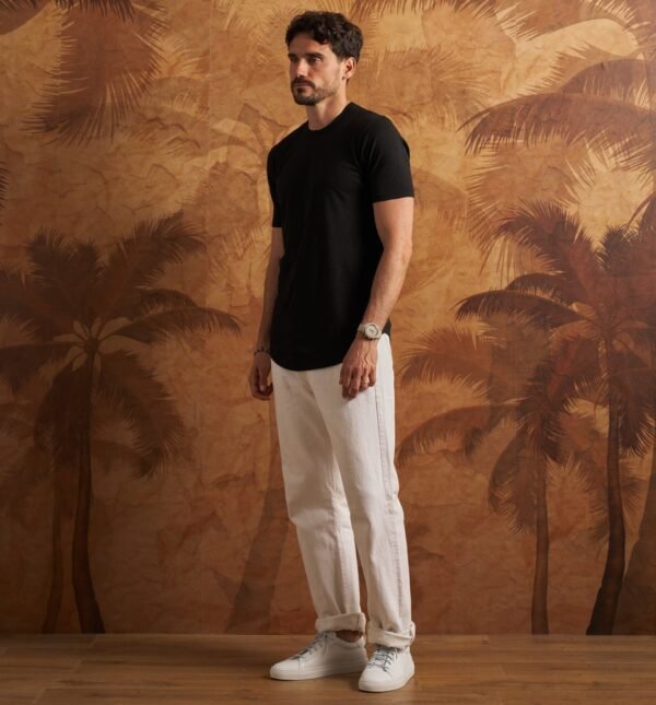Hemp Cotton Camisa Crew Black - Image 3